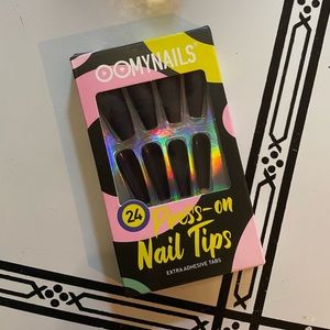 Matte Black Press On Nails